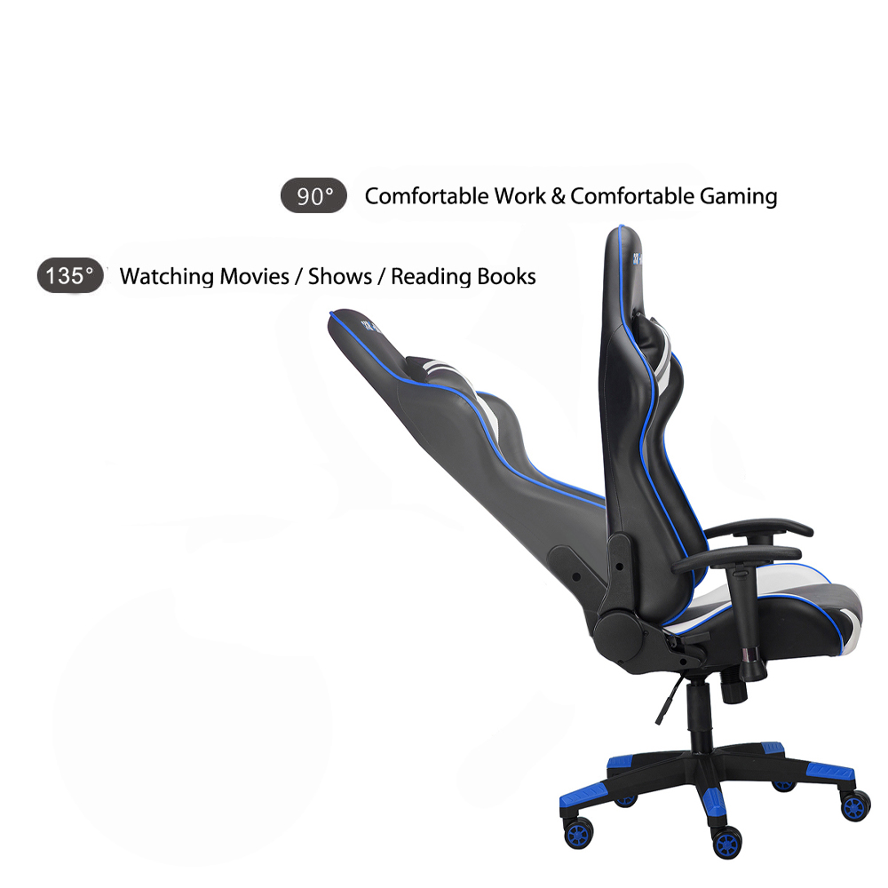 RG-Max Gaming Racing Recliner Chair - Blue | Free & Fast P&P