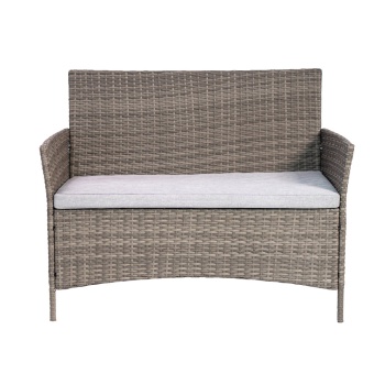 Vienna Deluxe Rattan 4 Seater Sofa Set with Rectangular Table - Grey